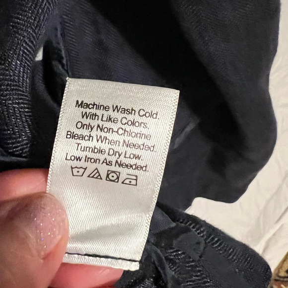 L 14/16 100% Linen Waterfall Open Front Deep Blue Coldwater Creek Top - Picture 5 of 11